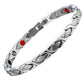 Ladies Silver Crossover Titanium Magnetic Bracelet - Melchior Jewellery 