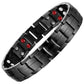 Black Double Row 4in1 Titanium Magnetic Bracelet - Melchior Jewellery 