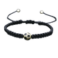 Children's Girls Boys Adjustable Silver Black Football Friendship Bracelet