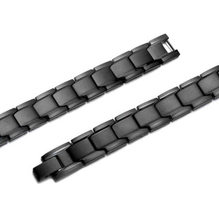 Black Titanium Double 4in1 Magnetic Germanium Link Bracelet