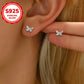 Sterling Silver Small  Butterfly Screw Back Earrings