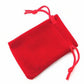 Red velvet drawstring pouch for Melchior Jewellery cloud charm bracelet for kids storage