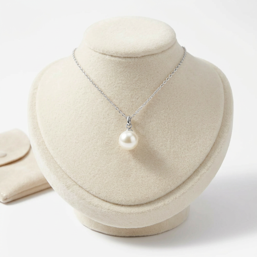 Stainless Steel Glass Pearl Charm - Melchior Jewellery 