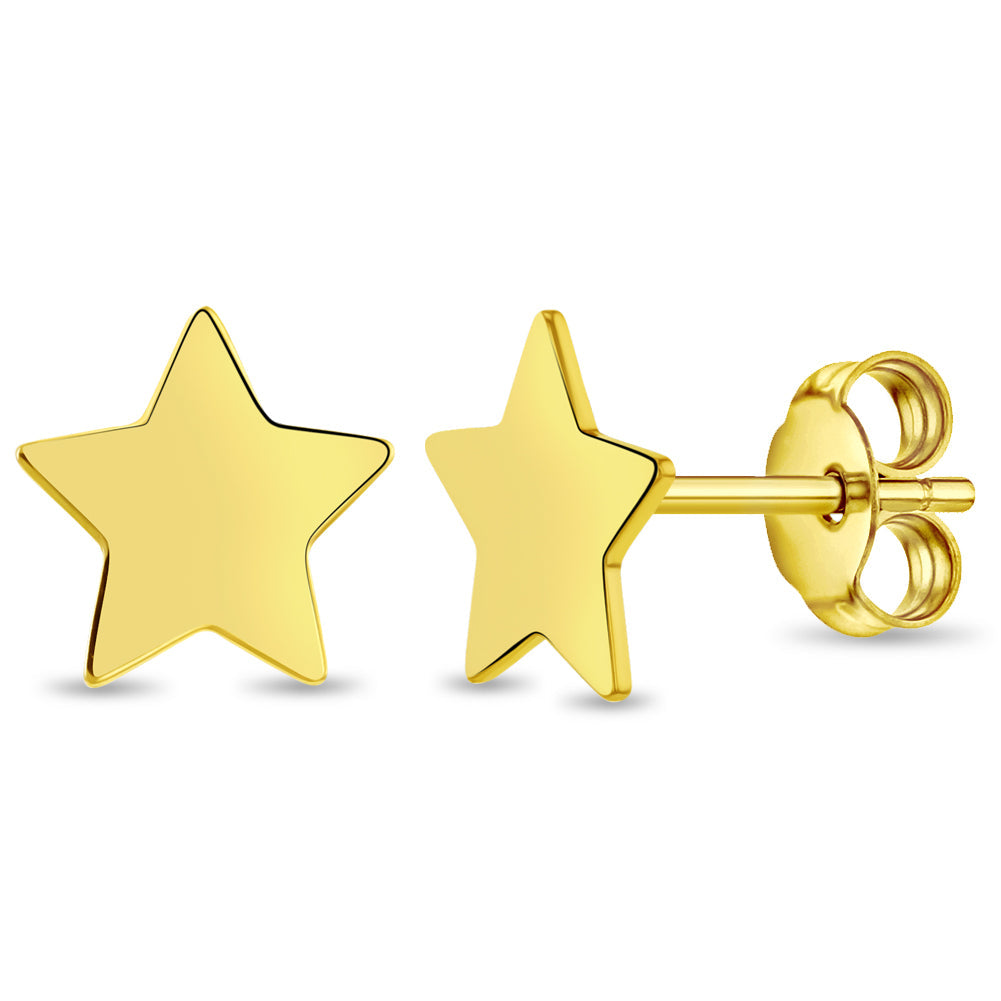 14k gold star stud earrings for girls by In Season Jewellery perfect children's jewellery gift
