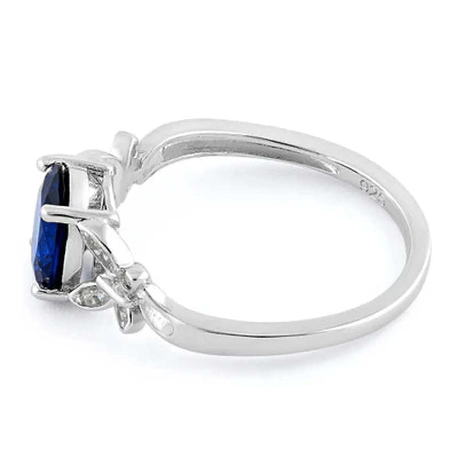 Sterling Silver CZ Sapphire Butterfly Ring - Melchior Jewellery 