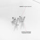 Girl's sterling silver initial V earrings with safety screw backs and hypoallergenic design