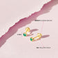 In Season Jewellery emerald green screw back earrings for children in 14k yellow gold with safety backs