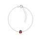 Kids silver ladybird charm bracelet from Melchior Jewellery with delicate chain and red enamel ladybird charm