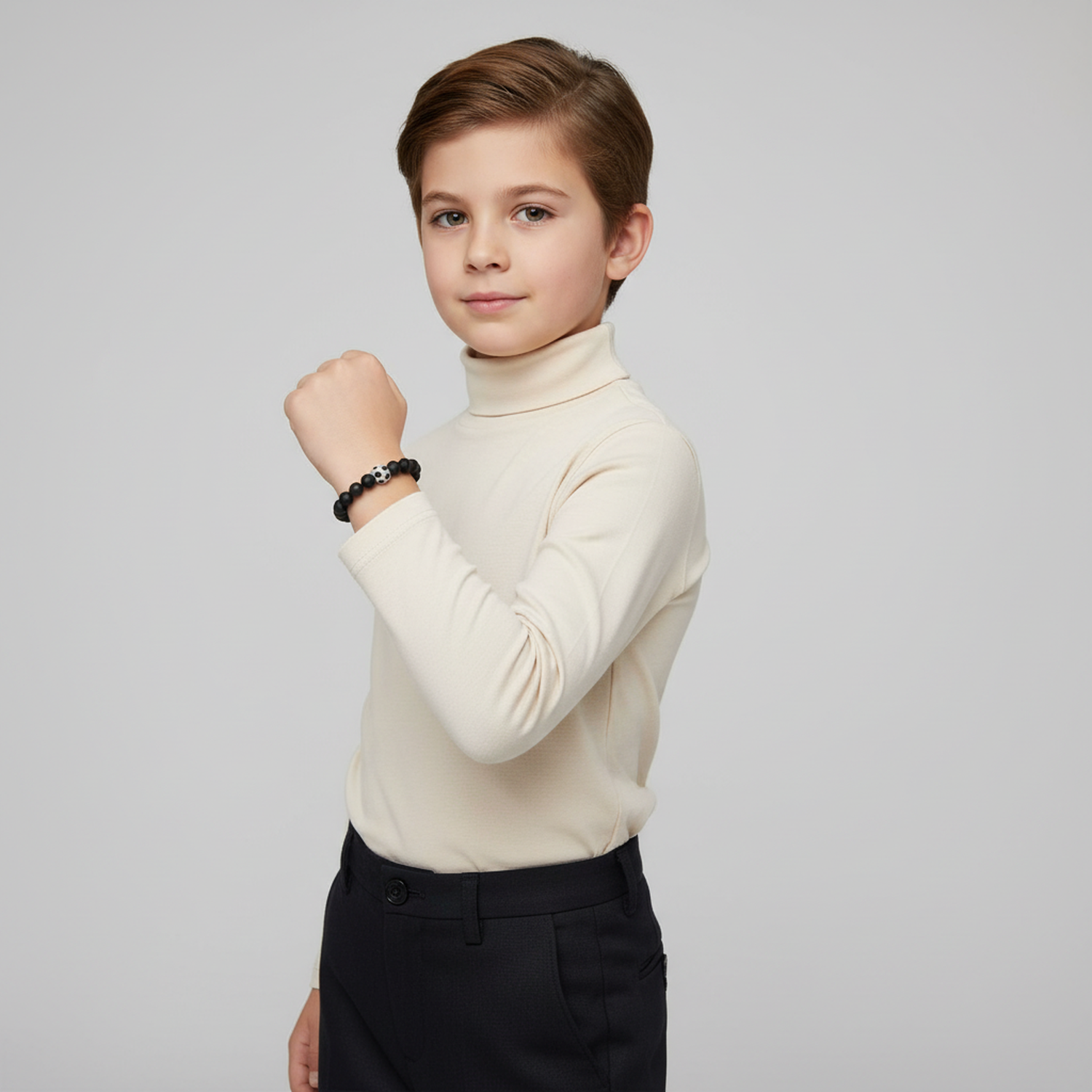 Girl's Boy's Children's Football Bead Bracelet - Melchior Jewellery 