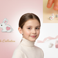 Sterling Silver Rabbit Earrings for Kids with Pink Heart - Melchior Jewellery 