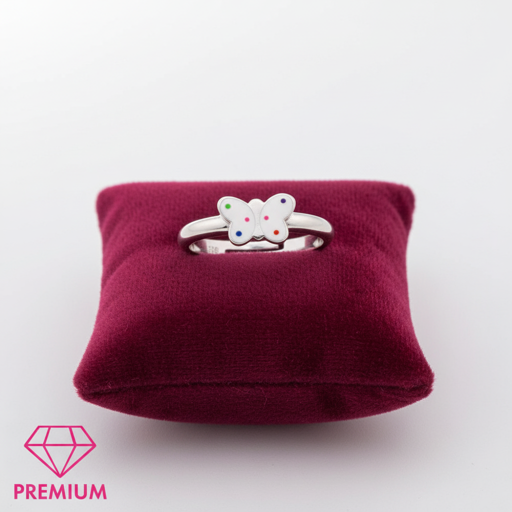 Spotted Butterfly Ring for Kids in Sterling Silver - Melchior Jewellery 