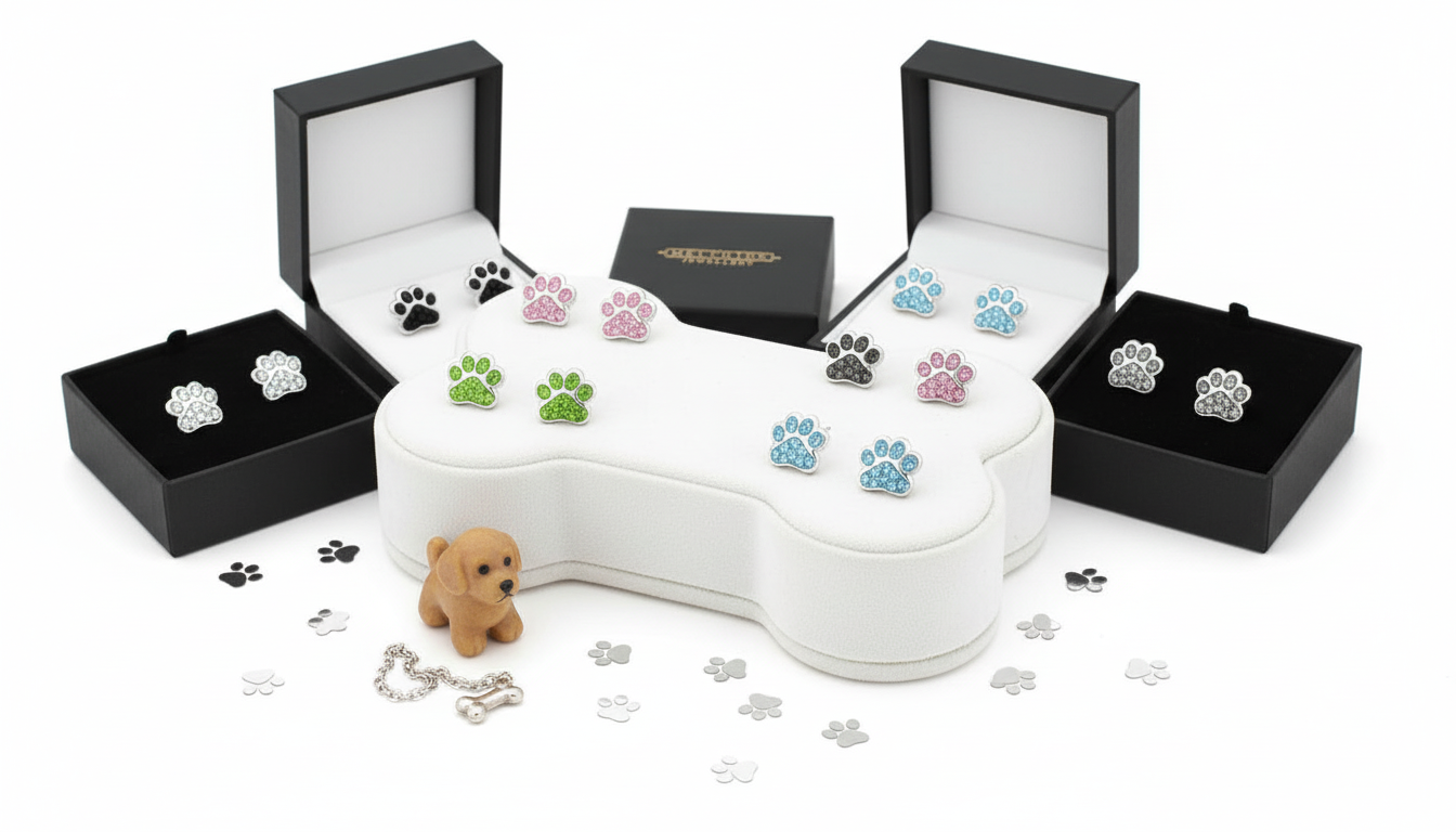 Melchior Jewellery Sterling Silver Dog Paw Stud Earrings - Melchior Jewellery 