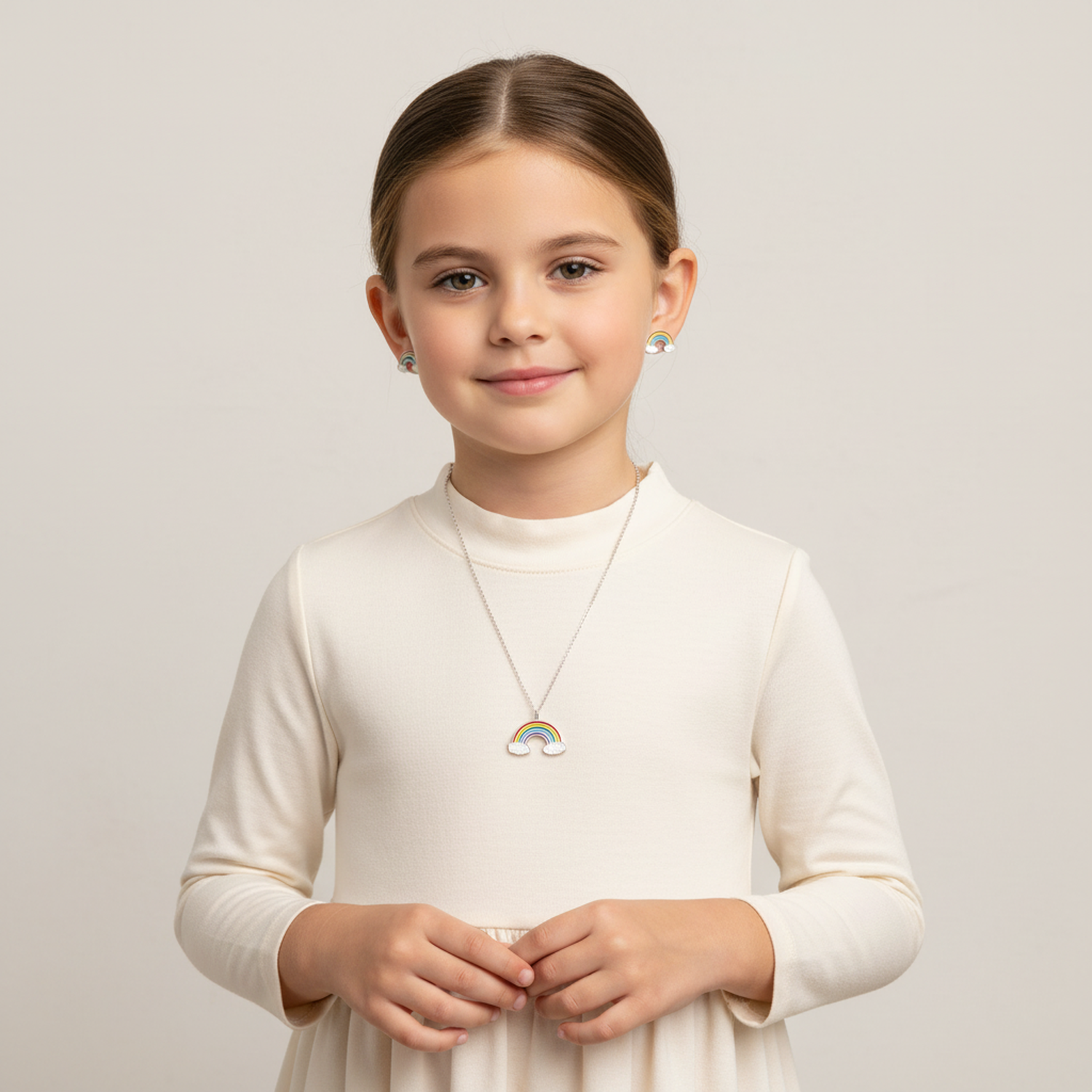Melchior Rainbow Necklace and Earrings for Children - Melchior Jewellery 