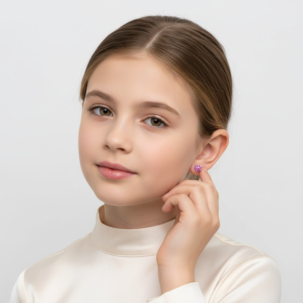 Melchior Jewellery Sterling Silver Dog Paw Stud Earrings - Melchior Jewellery 