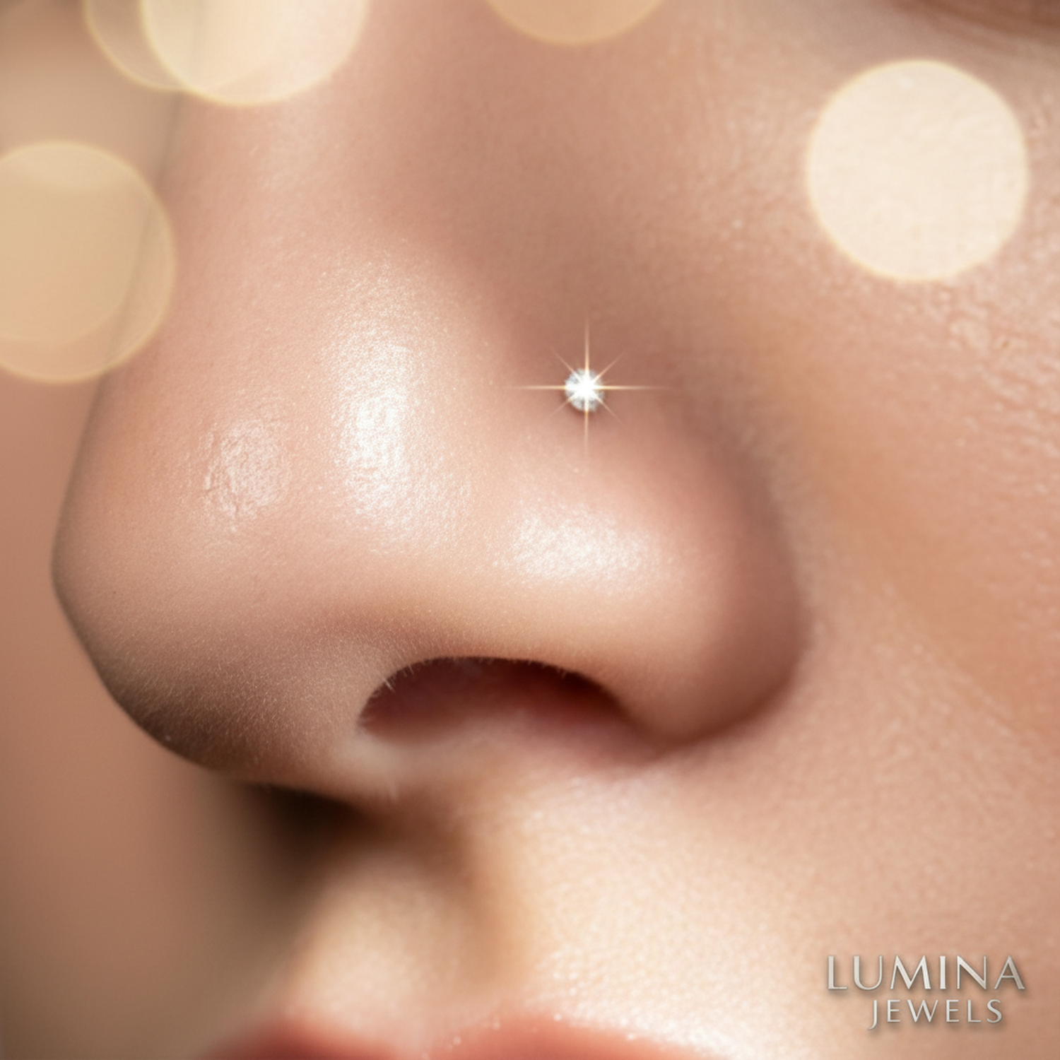 Surgical Steel Prong Set Nose Stud For Piercing - Melchior Jewellery 