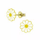 14ct gold plated daisy earrings for girls by Melchior Jewellery with white petals and yellow centre