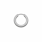 18mm mens hoop earring in polished silver from Melchior Jewellery with smooth, sleek design
