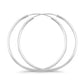 Melchior Jewellery womens silver hoop earrings pair classic minimalist 2mm thick rhodium plated hoops