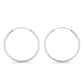 Melchior Jewellery womens silver hoop earrings 2mm thick rhodium plated hoops ideal for everyday wear