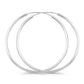 Melchior Jewellery womens silver hoop earrings pair 2mm thick rhodium plated hoops classic everyday