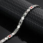Melchior Jewellery 4 in 1 healing magnetic bracelet ladies with silver link design and coloured magnetic accents