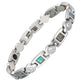 Melchior Jewellery 4 in 1 healing magnetic bracelet ladies with silver links and decorative stones