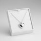 925 silver plain heart pendant necklace by Melchior Jewellery displayed in a white jewellery box