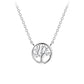 925 sterling silver tree of life necklace by Melchior Jewellery featuring a delicate round pendant on a fine chain