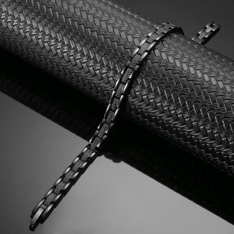 Affinity Steel magnetic bracelet for arthritis - Black - Melchior Jewellery 