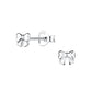 Melchior Jewellery childrens bow design silver earrings with delicate bow shape and sterling silver finish