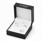 Melchior Jewellery childrens bow design silver earrings in black presentation box