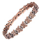 Melchior Jewellery copper butterfly bracelet with floral links and magnets butterfly design magnetic therapy bracelet