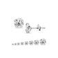 Melchior Jewellery clear round cubic zirconia earrings set of graduated silver stud earrings for women