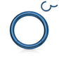 Melchior Jewellery blue coloured steel segment ring for body jewellery hoop ideal for septum or ear