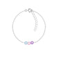 Melchior Jewellery colourful flower bracelet for kids with silver chain and pastel flower charms