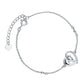 Melchior Jewellery CZ horse and heart bracelet in silver with delicate chain and heart charm