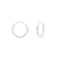 Melchior Jewellery diamond cut hoop earrings for kids in silver with secure clasp design