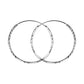 Melchior Jewellery diamond cut silver hoop earrings for women with intricate faceted design