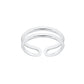 Melchior Jewellery silver double band toe ring with open adjustable design for comfortable fit