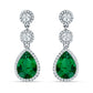 Melchior Jewellery Emerald Icon Drops Earrings featuring teardrop green emeralds with sparkling crystal surrounds