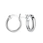 Melchior Jewellery silver french lock hoop earrings for women with polished finish