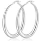 Melchior Jewellery elegant French lock silver earrings hoop style for women