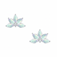 Melchior Jewellery geometric opal flower earrings with silver setting and five opal petals