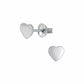 Girls sterling silver heart stud earrings by Melchior Jewellery simple and polished design