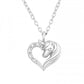 Girls sterling silver unicorn necklace with heart-shaped pendant and delicate chain by Melchior Jewellery