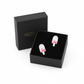 Melchior Jewellery glitter ice cream ear studs for kids in black gift box with white and pink design