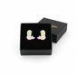 Melchior Jewellery glitter mermaid earrings for girls in pink and yellow in black gift box