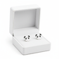 Melchior Jewellery hypoallergenic kids panda bear studs in white box for childrens earrings