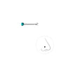 Melchior Jewellery 1.5mm coloured nose piercing turquoise crystal stainless steel straight nostril stud