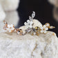 Melchior Jewellery floral cartilage stud with mother of pearl in gold silver and rose gold with crystals